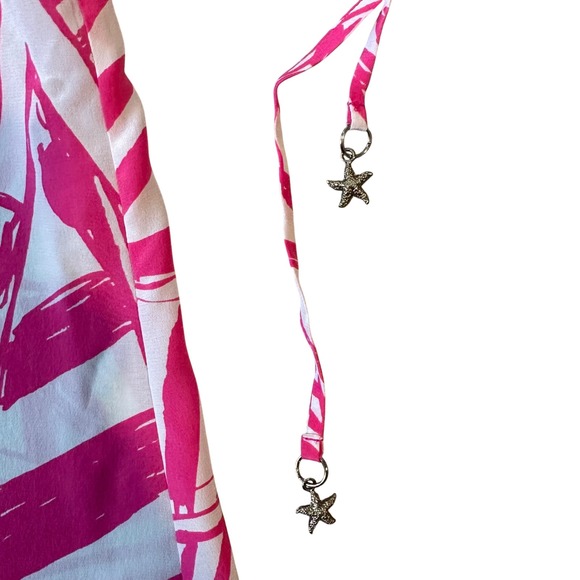 Lilly‎ Pulitzer Capri Pink Yacht Lei Lei Top Sailboat Halter Top Beach Resort S - Picture 4 of 6